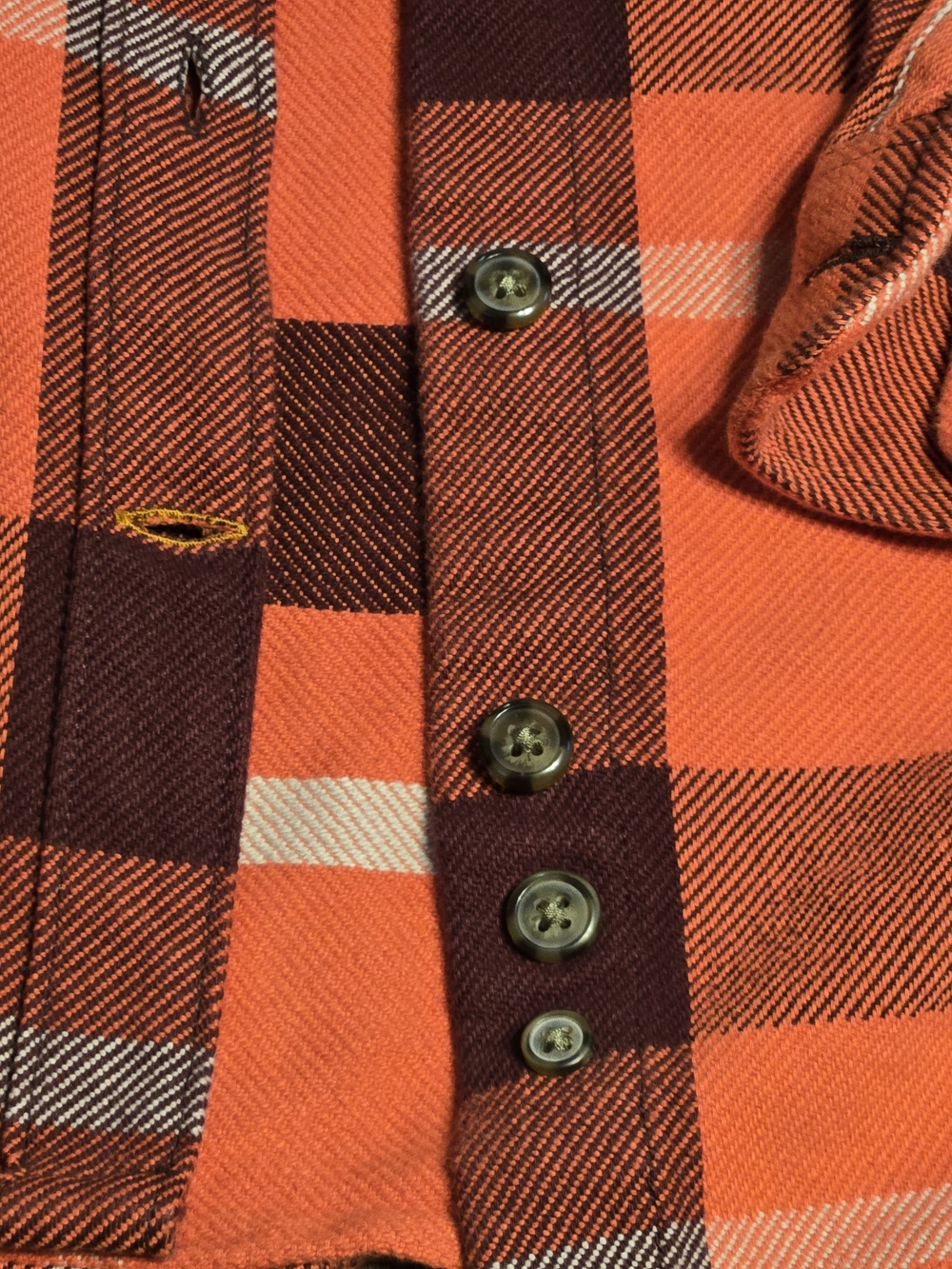 Carhartt Womens Orange Plaid Flannel Work Shirt NWT - Picture 7 of 8